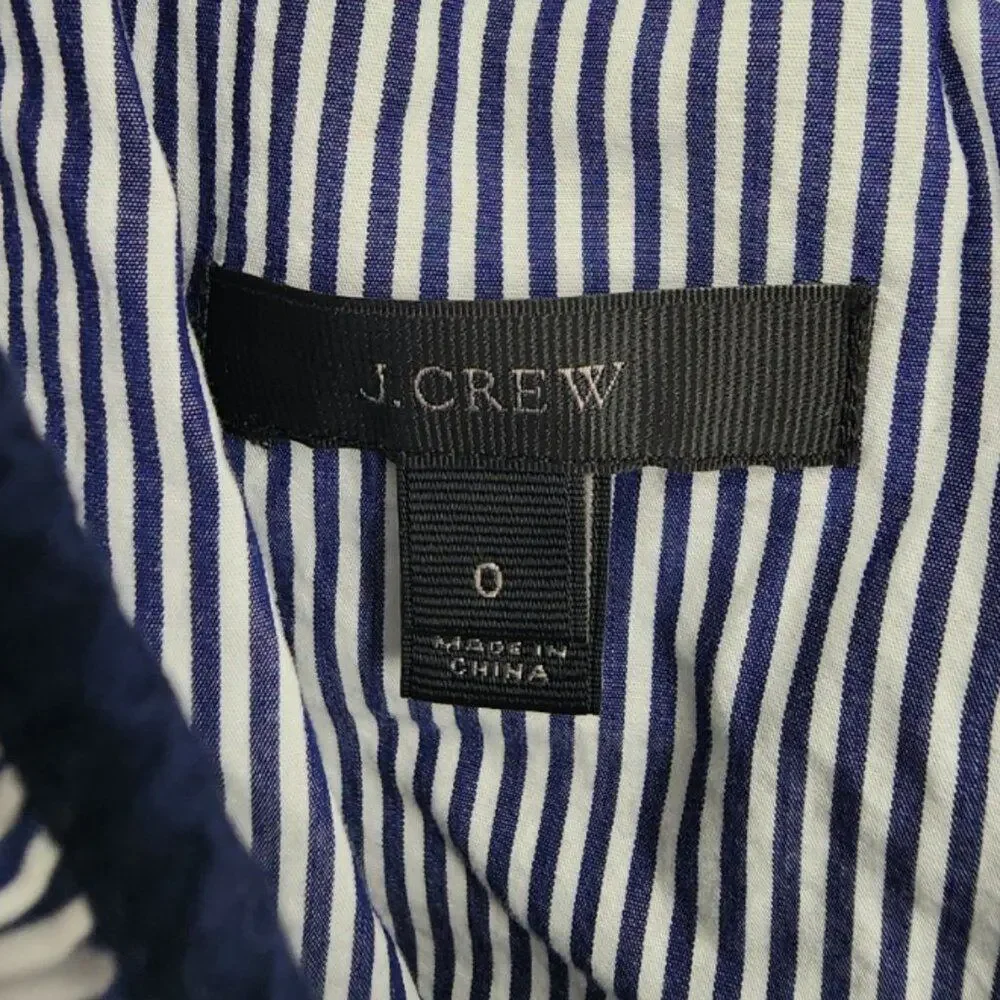J. Crew Striped One Shoulder Top - Women's Size 0